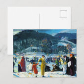 Liebe zum Winter (1914) George Bellows Postkarte (Vorne/Hinten)
