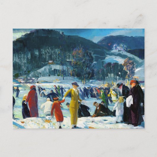 Liebe zum Winter (1914) George Bellows Postkarte (Vorderseite)