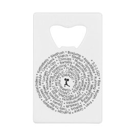 LIEBE zum WORKOUT - Crossfit-Inspirierter Entwurf Geldbeutel Flaschenöffner