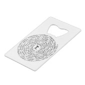 LIEBE zum WORKOUT - Crossfit-Inspirierter Entwurf Geldbeutel Flaschenöffner (Rückseite Schrägansicht)