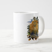 LIEBE ZUR ARBEIT Jumbo-Tasse (Vorderseite Rechts)