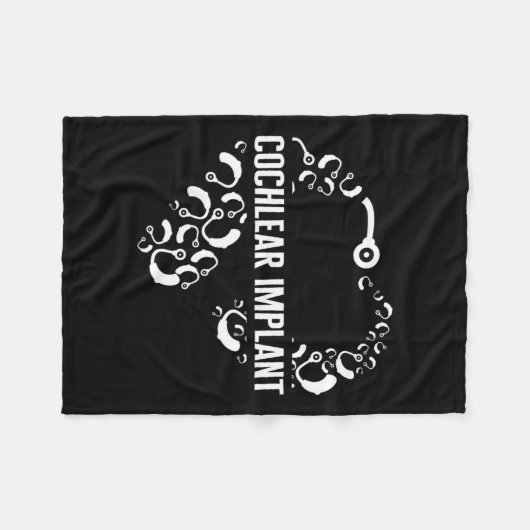 Liebe zur Bewusstlosigkeit Cochlear Implant Asl He Fleecedecke (Vorderseite (Horizontal))