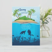 Liebe zur Einladung nach Scuba (Stehend Vorderseite)