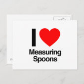 Liebe zur Messung von Löffeln Postkarte (Vorne/Hinten)