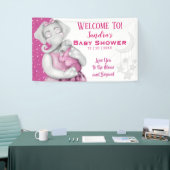 Liebe zur Mond Girl Elephant Babydusche Banner (Messeveranstaltung)