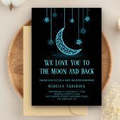 Liebe zur Mond- und Rückendusche Einladung