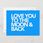 Liebe zur Mond- und Rückengefärbung Postkarte (Vorne/Hinten)