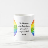 Liebe zur Mond- und Rückenregenbogen-Tasse Kaffeetasse (Mittel)