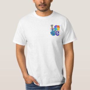 Liebe zur Sensibilisierung für Autismus Brief Nied T-Shirt