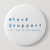 Liebe zur Sensibilisierung für Autismus Button (Vorderseite)
