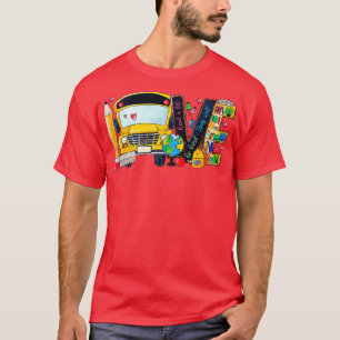 Liebe zurück zum Schulbusfahrer am ersten Schultag T-Shirt