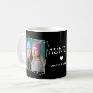 Liebe Zwei Foto-Namen für handgeschriebenen Text Kaffeetasse