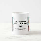 Liebe Zwei Foto-Namen für handgeschriebenen Text Kaffeetasse (Mittel)