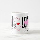 Liebe Zwei Herzen, eine Zuhause Kaffeetasse (Mittel)