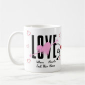 Liebe Zwei Herzen, eine Zuhause Kaffeetasse (Links)
