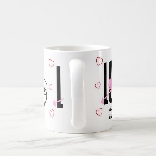 Liebe Zwei Herzen, eine Zuhause Kaffeetasse (Henkel)