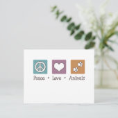 Liebe (zwei Paws) Postkarte (Stehend Vorderseite)