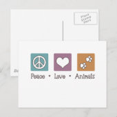 Liebe (zwei Paws) Postkarte (Vorne/Hinten)
