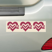 Liebe Zwei-Tone-Wein Lila Autoaufkleber (Auf Auto)