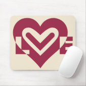 Liebe Zwei-Tone-Wein Lila Mousepad (Mit Mouse)