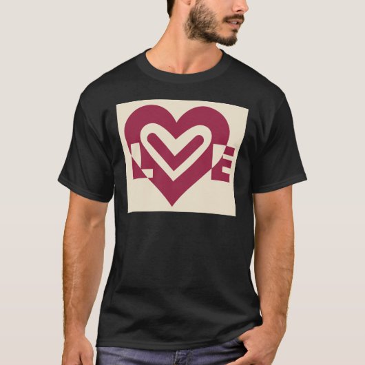 Liebe Zwei-Tone-Wein Lila T-Shirt (Vorderseite)