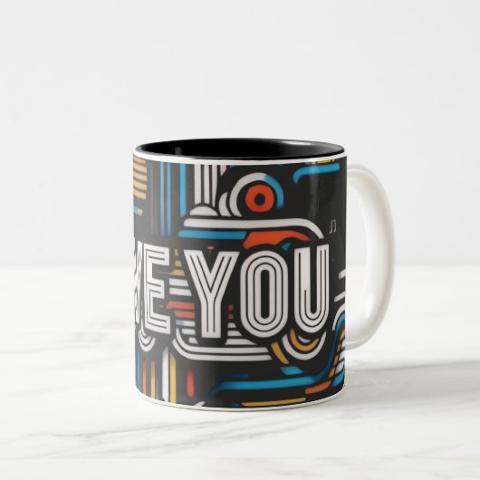 Liebe Zweifarbige Tasse (VorderseiteRechts)