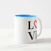 Liebe Zweifarbige Tasse (VorderseiteRechts)