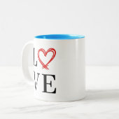 Liebe Zweifarbige Tasse (Vorderseite Links)
