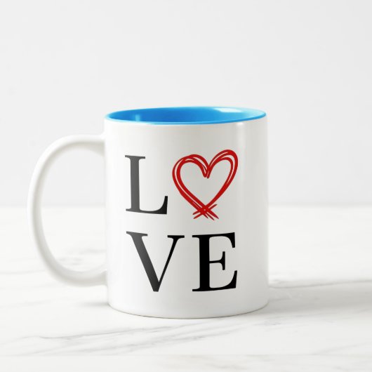 Liebe Zweifarbige Tasse (Links)