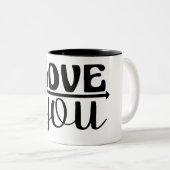 LIEBE. ZWEIFARBIGE TASSE (VorderseiteRechts)