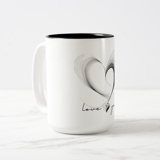 Liebe Zweifarbige Tasse (Vorderseite Links)