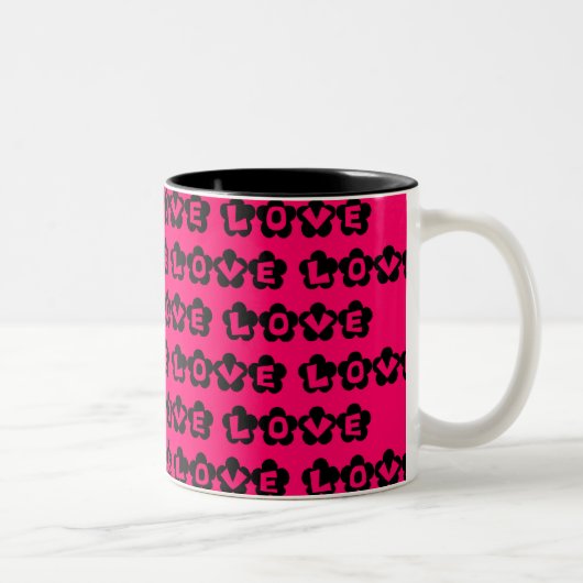 LIEBE ZWEIFARBIGE TASSE (Rechts)