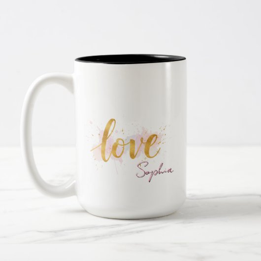 Liebe Zweifarbige Tasse (Links)