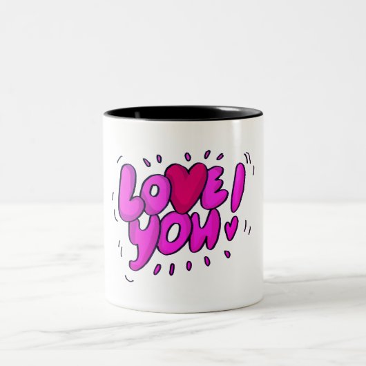 Liebe Zweifarbige Tasse (Mittel)