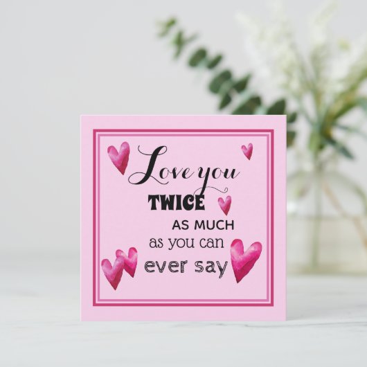 Liebe zweimal so viel - Herz (Stehend Vorderseite)