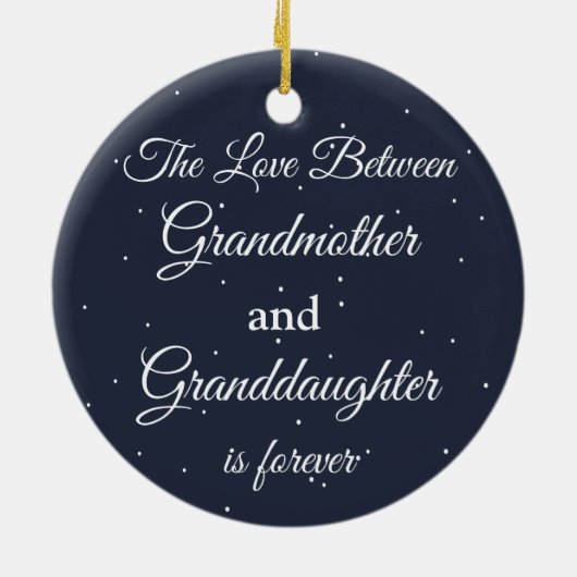 Liebe zwischen Großmutter-Enkeltochter ist für imm Keramik Ornament (Hinten)