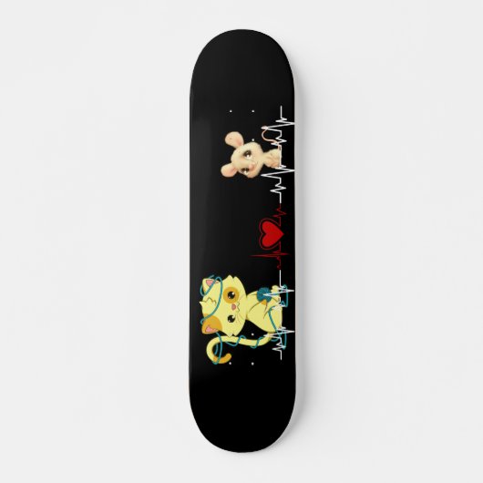 Liebe zwischen Katze und Maus Skateboard (Vorne)