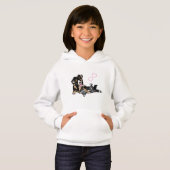 Liebe zwischen Katzen und Hunden Hoodie (Vorne ganz)