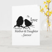 Liebe zwischen Mutter-Tochter-Vogel-Zitat Karte (Gelbe Blume)