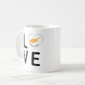 Liebe - zyprische Flagge Kaffeetasse (Vorderseite Links)