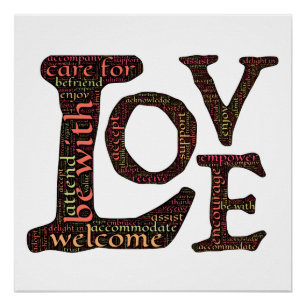 Liebebuchstaben: Ausdrücke der unbedingten Liebe Poster