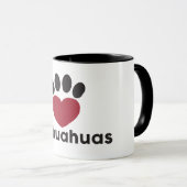 Liebechihuahuas-Tasse Tasse (VorderseiteRechts)