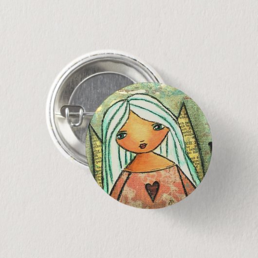 Liebeengels-Knopf-Abzeichen Button (Vorne & Hinten)