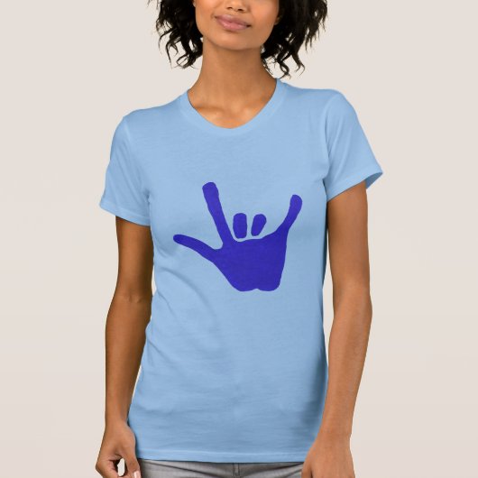 Liebehand, Zeichensprache im Blau, Shirts (Vorderseite)
