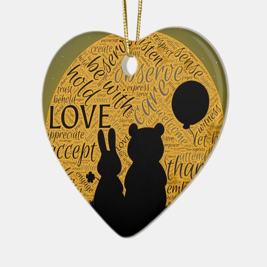 Liebehäschen Keramikornament (Links)