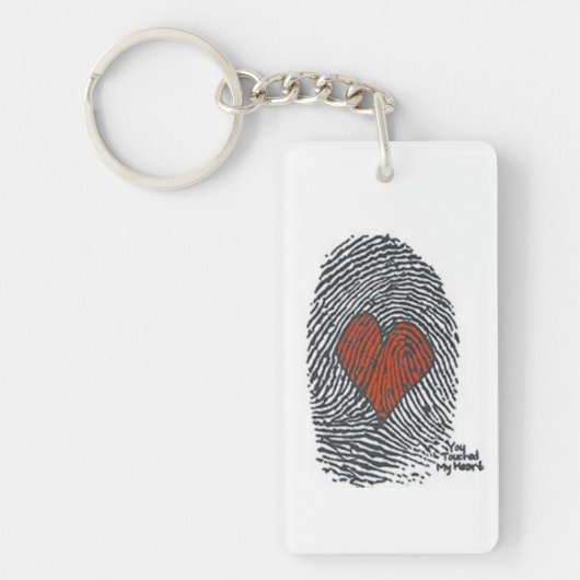 Liebeherz-Fingerabdruckschlüsselring Schlüsselanhänger (Vorderseite)
