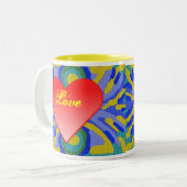 Liebeherz niedlicher Tassenentwurf Valentines Zweifarbige Tasse (Vorderseite Links)