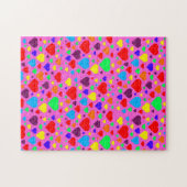 Liebeherzen auf rosa Puzzlen Puzzle (Horizontal)