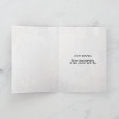 Liebemitteilung auf retro Schreibmaschine Karte (Innenseite)