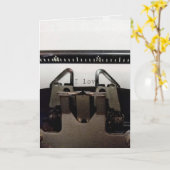 Liebemitteilung auf retro Schreibmaschine Karte (Gelbe Blume)